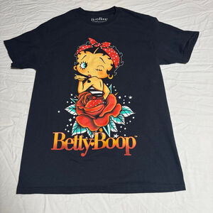 Women's Betty Boop Black Red Short Sleeve Tee M sku76